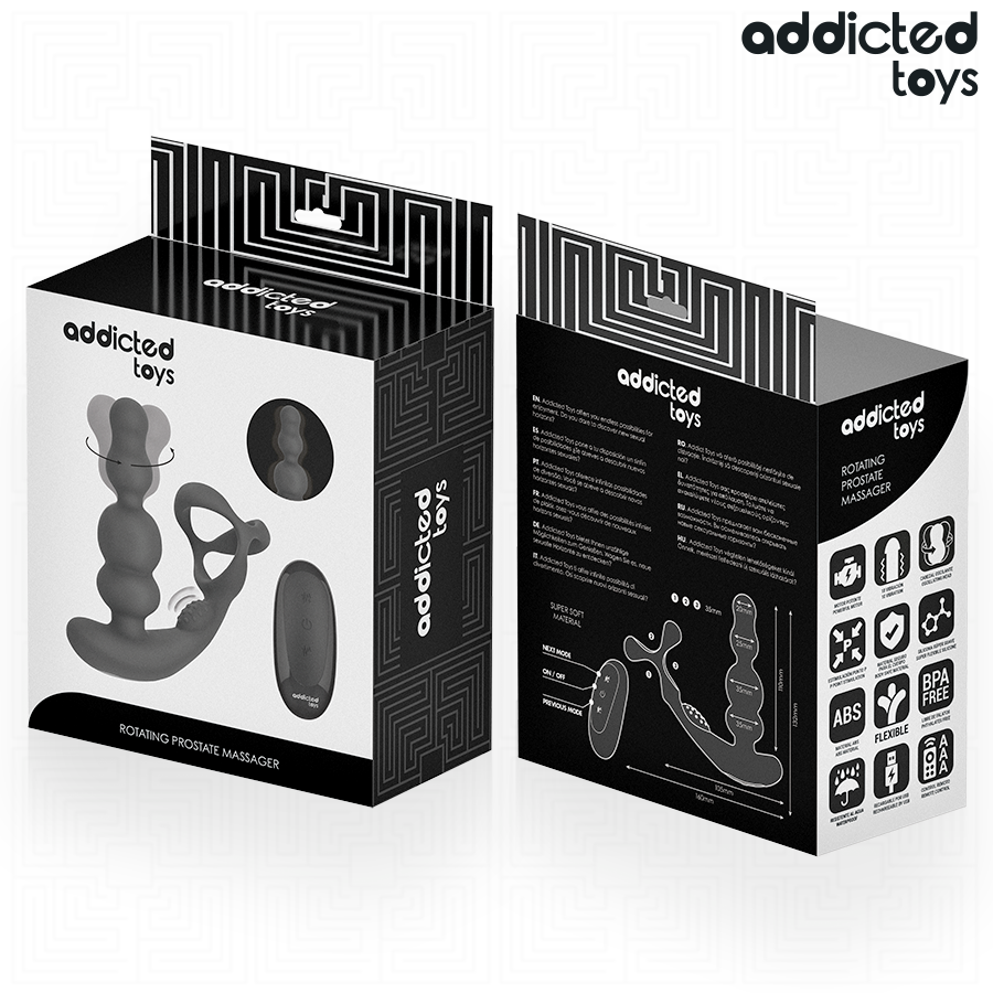 ADDICTED TOYS - roterende prostaatmasseerder met afstandsbediening