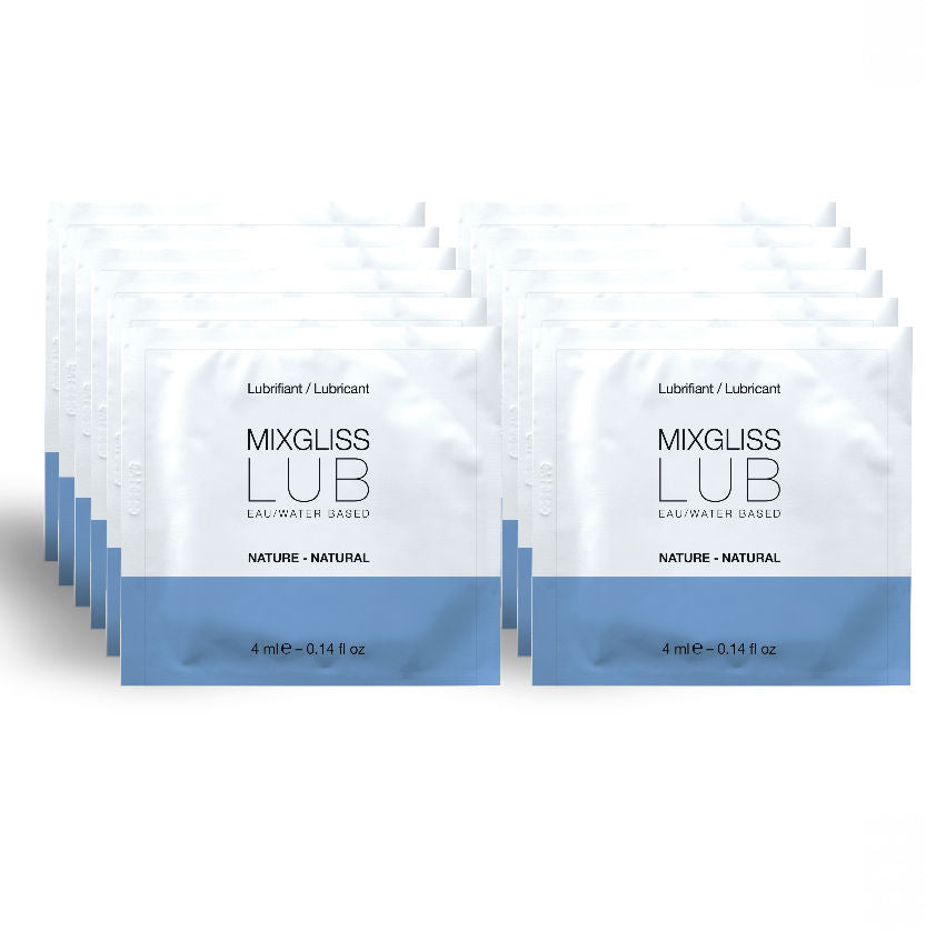 MIXGLISS - NATUURLIJK GLIJMIDDEL OP WATERBASIS, 12 EENMALIGE DOSERINGEN VAN 4 ML