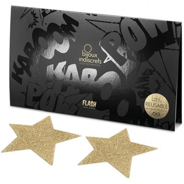 BIJOUX - INDISCRETS FLASH GOLDEN STAR-tepelbedekkers