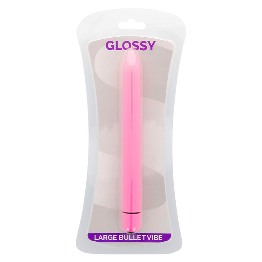 GLOSSY - Slanke vibrator donkerroze