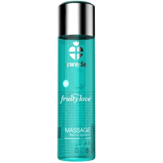 SWEDE - FRUITY LOVE MASSAGEOLIE MET VERWARMEND EFFECT ZWARTE BES EN LIMOEN 60 ML