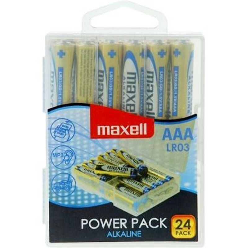 MAXELL - ALKALINEBATTERIJ AAA LR03 PAK * 24 BATTERIJEN