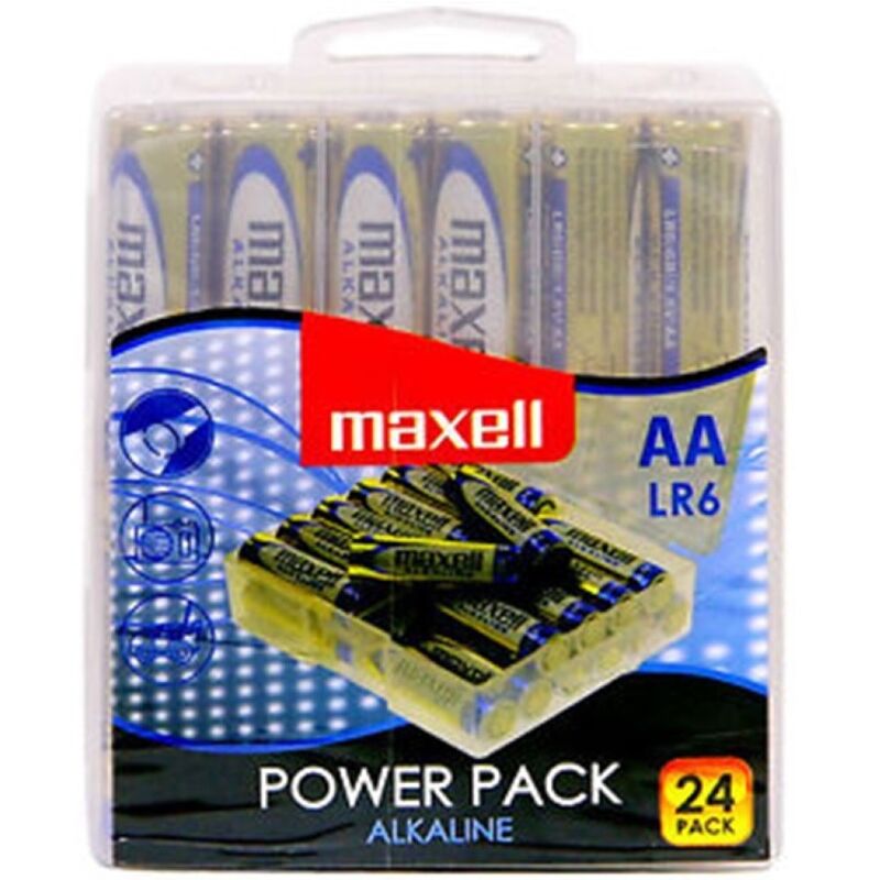 MAXELL - ALKALINEBATTERIJ AA LR6 PAK * 24 BATTERIJEN