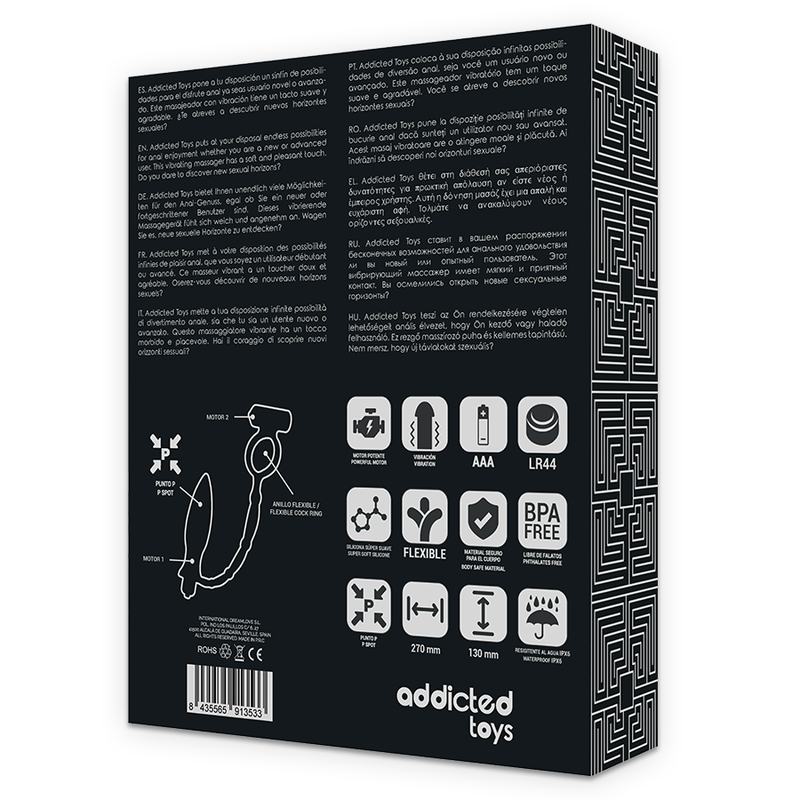 ADDICTED TOYS - ANAALPLUG MET TRILLINGSRING