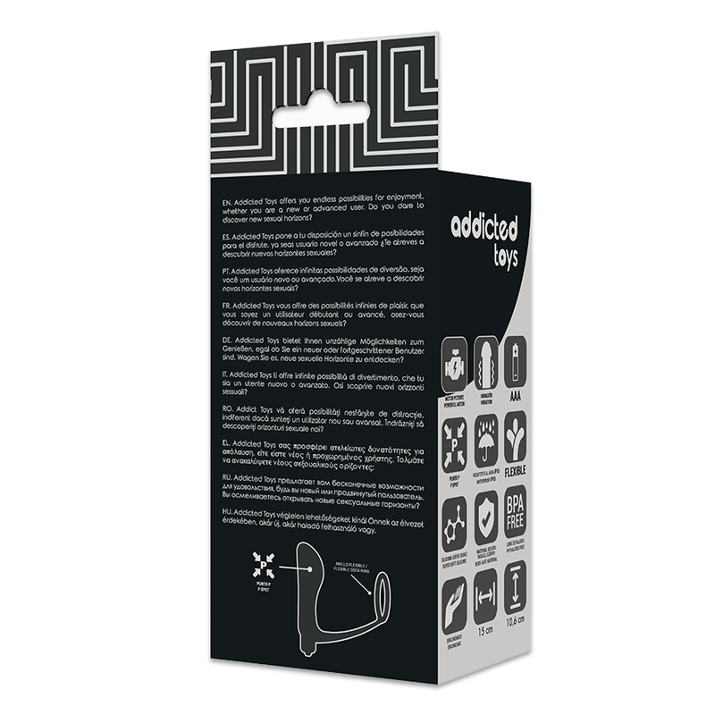 ADDICTED TOYS - VIBRERENDE ANAALPLUG MET PENISRING
