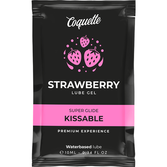 COQUETTE CHIC DESIRE - AARDBEIENGLIJMIDDEL OP WATERBASIS OM TE ZOENEN POCKET 10 ML