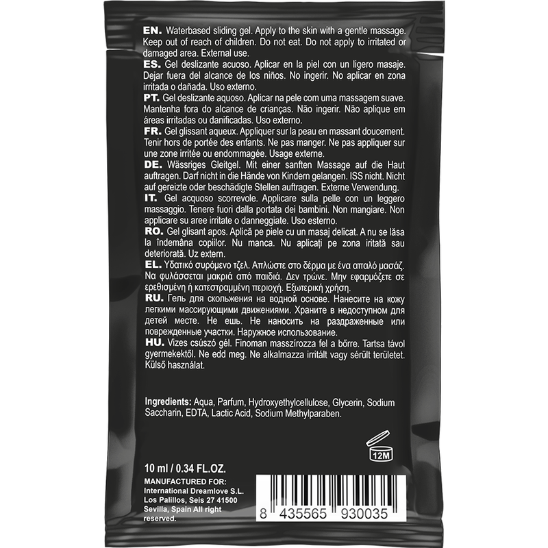 COQUETTE CHIC DESIRE - AARDBEIENGLIJMIDDEL OP WATERBASIS OM TE ZOENEN POCKET 10 ML