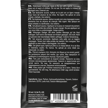 COQUETTE CHIC DESIRE - AARDBEIENGLIJMIDDEL OP WATERBASIS OM TE ZOENEN POCKET 10 ML
