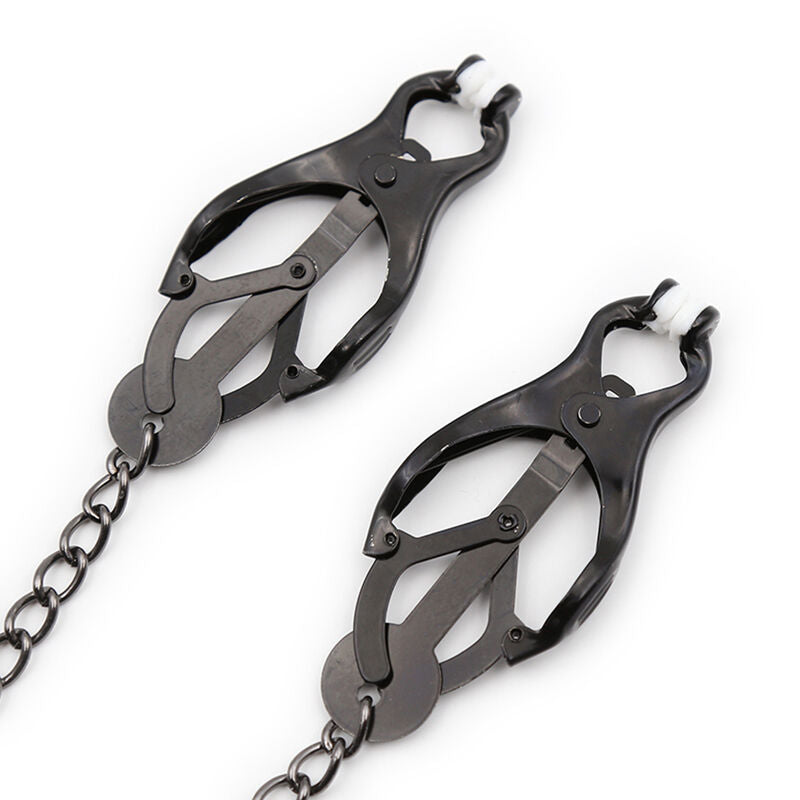 OHMAMA FETISH - JAPANSE TEPELKLEMMEN MET ZWARTE KETTING