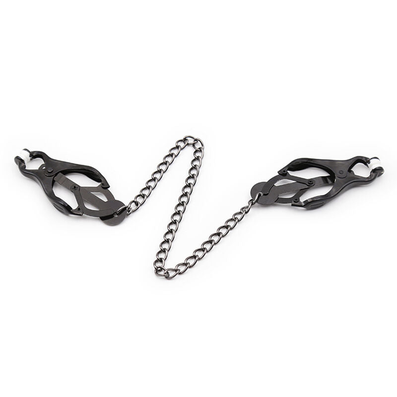 OHMAMA FETISH - JAPANSE TEPELKLEMMEN MET ZWARTE KETTING