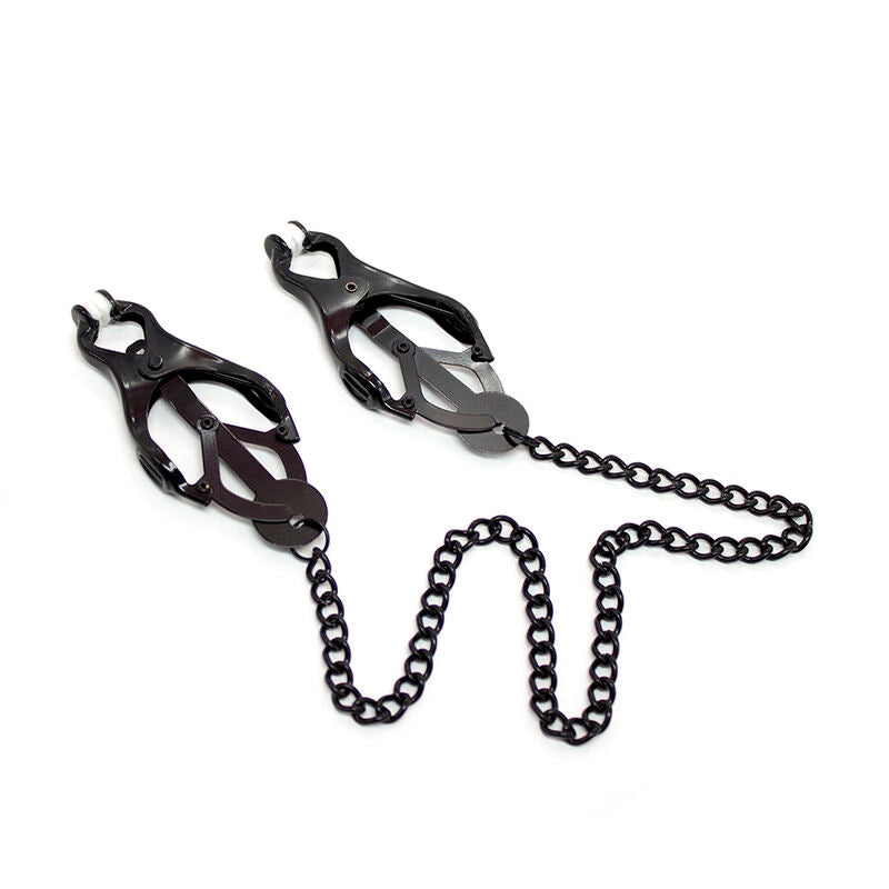 OHMAMA FETISH - JAPANSE TEPELKLEMMEN MET ZWARTE KETTING