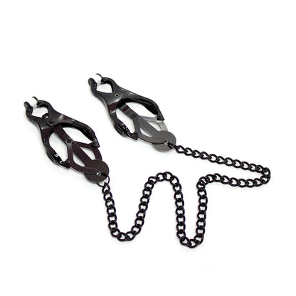 OHMAMA FETISH - JAPANSE TEPELKLEMMEN MET ZWARTE KETTING