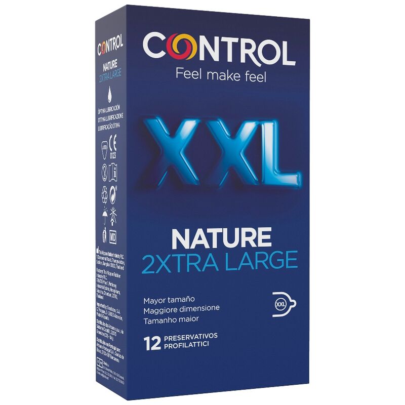 CONTROL - NATURE 2XTRA LARGE XXL-CONDOOMS - 12 STUKS