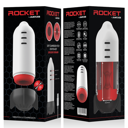 JAMYJOB - ROCKET MASTURBATOR MET ZACHTE COMPRESSIETECHNOLOGIE EN TRILLINGEN