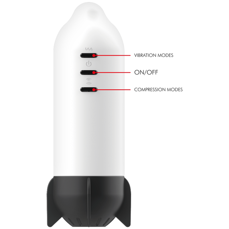 JAMYJOB - ROCKET MASTURBATOR MET ZACHTE COMPRESSIETECHNOLOGIE EN TRILLINGEN