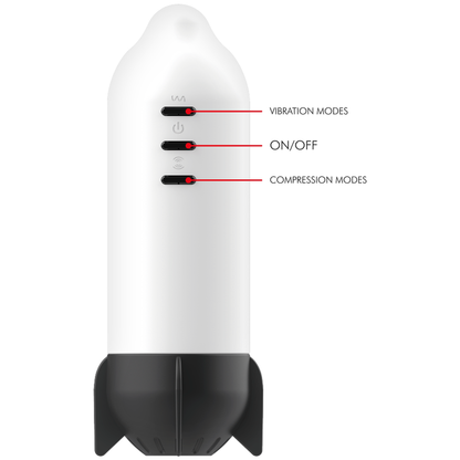 JAMYJOB - ROCKET MASTURBATOR MET ZACHTE COMPRESSIETECHNOLOGIE EN TRILLINGEN
