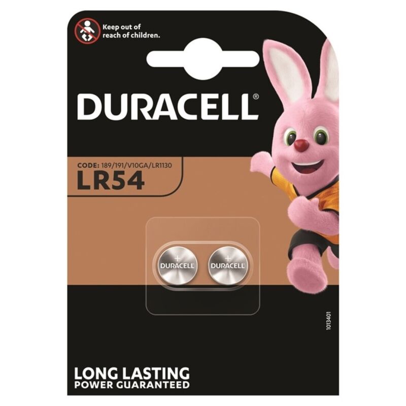 DURACELL - ALKALINE-KNOOPCEL LR54 LR1130 AG10 1,5V 2 STUKS