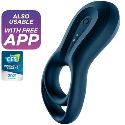SATISFYER - EPIC DUO RING VIBRATOR APP BLAUW