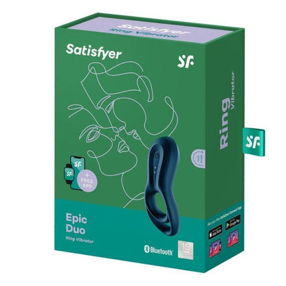 SATISFYER - EPIC DUO RING VIBRATOR APP BLAUW