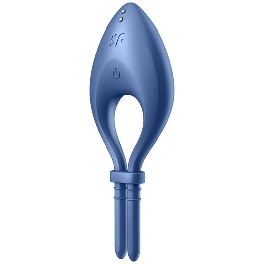 SATISFYER - BULLSEYE RING VIBRATOR APP BLAUW