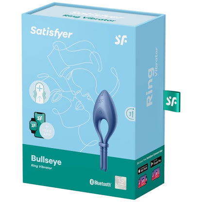 SATISFYER - BULLSEYE RING VIBRATOR APP BLAUW