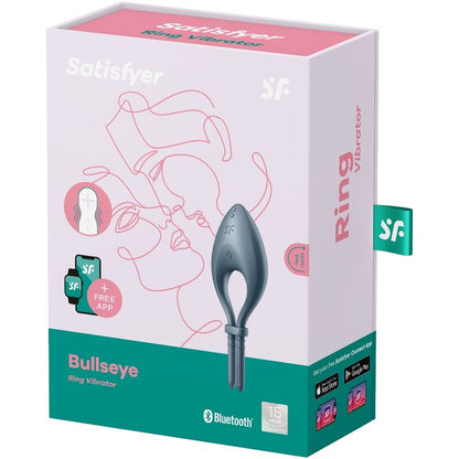 SATISFYER - BULLSEYE RINGVIBRATOR APP GRIJS