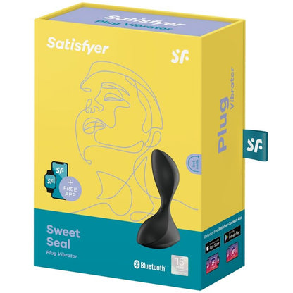 SATISFYER - SWEET SEAL vibrerende plug met app BLACK