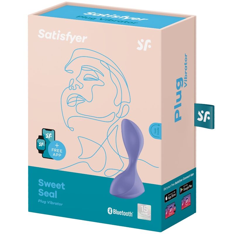 SATISFYER - SWEET SEAL VIBRERENDE PLUG MET APP VIOLET