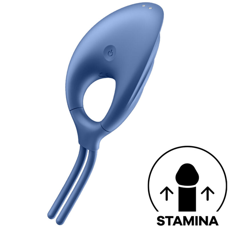 SATISFYER - SWORDSMAN RING VIBRATOR BLAUW