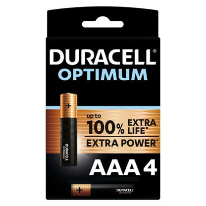 DURACELL - OPTIMUM 200 ALKALINE BATTERIJ AAA LR03 4 STUKS