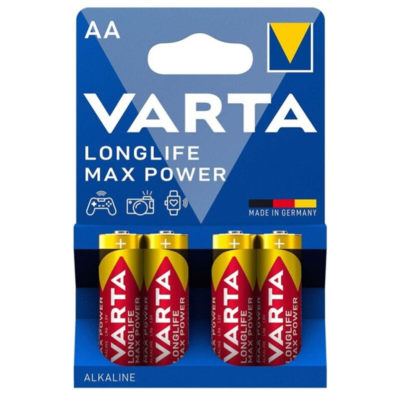 VARTA - MAX POWER ALKALINE BATTERIJ AA LR6 4 STUKS