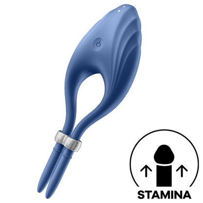 SATISFYER - DUELIST RING VIBRATOR BLAUW