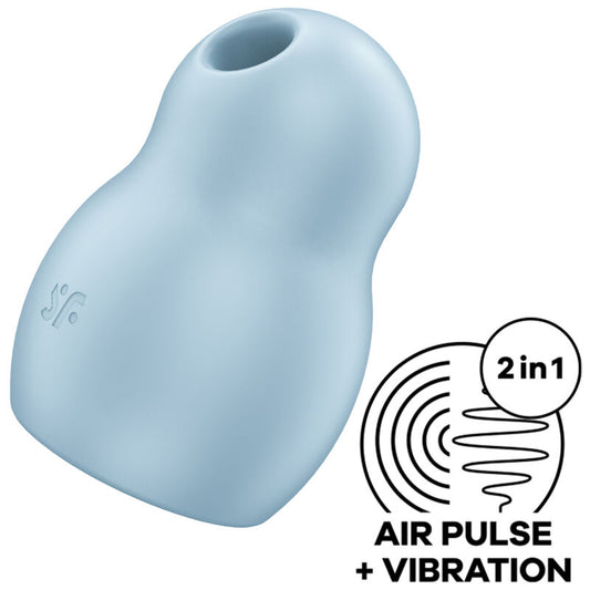 SATISFYER - PRO TO GO 1 dubbele luchtpulsstimulator & vibrator BLAUW