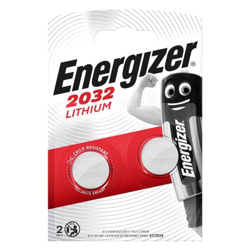 ENERGIZER - LITHIUMKNOOPCEL CR2032 3V 2 STUKS