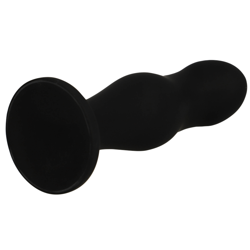 BLACK&SILVER - SEAN PREMIUM ANALE PLUG VAN SILICONEN ZWART