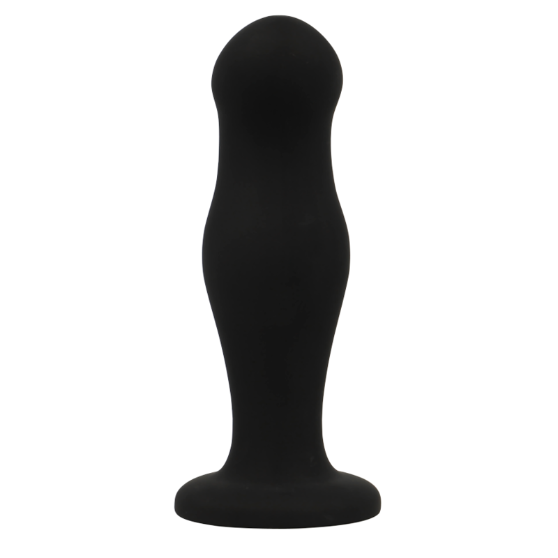 BLACK&SILVER - SEAN PREMIUM ANALE PLUG VAN SILICONEN ZWART