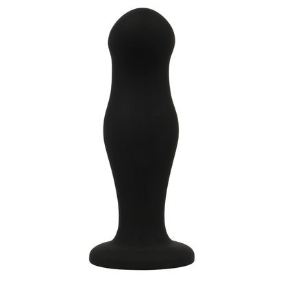BLACK&SILVER - SEAN PREMIUM ANALE PLUG VAN SILICONEN ZWART