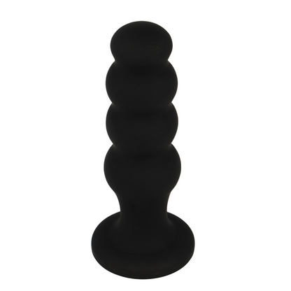 BLACK&SILVER - SCOTT PREMIUM ANALE PLUG VAN SILICONEN ZWART