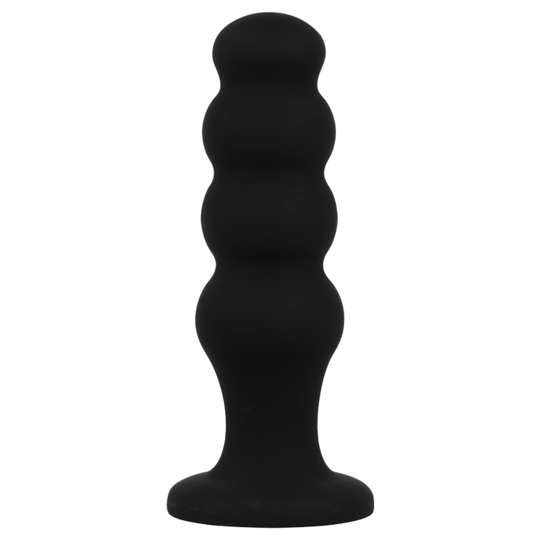 BLACK&SILVER - SCOTT PREMIUM ANALE PLUG VAN SILICONEN ZWART