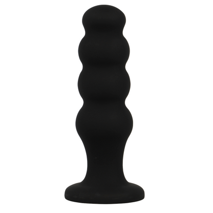 BLACK&SILVER - SCOTT PREMIUM ANALE PLUG VAN SILICONEN ZWART