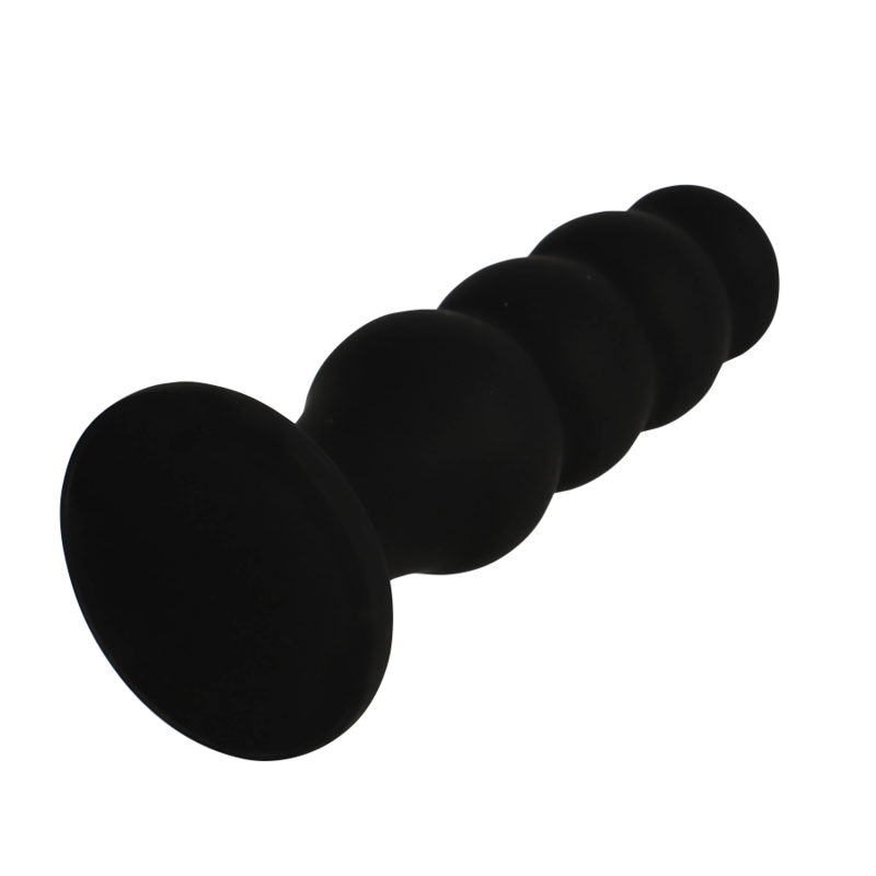 BLACK&SILVER - SCOTT PREMIUM ANALE PLUG VAN SILICONEN ZWART