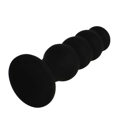 BLACK&SILVER - SCOTT PREMIUM ANALE PLUG VAN SILICONEN ZWART