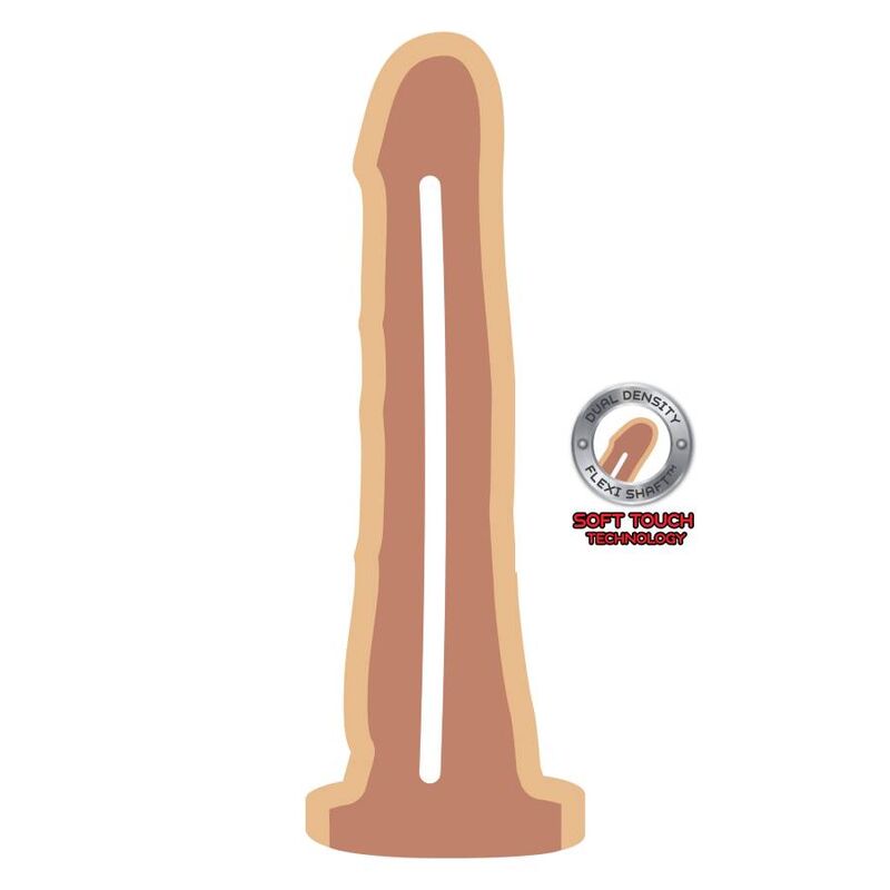 GET REAL - DONG MET DUBBELE DICHTHEID 19 CM HUIDKLEUR