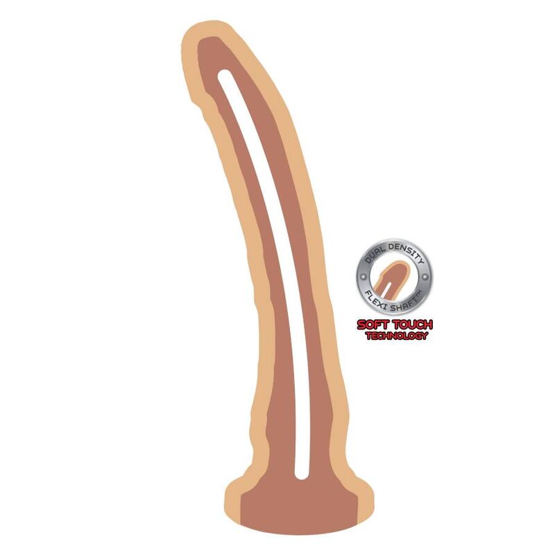 GET REAL - DONG MET DUBBELE DICHTHEID 20,5 CM HUIDKLEUR