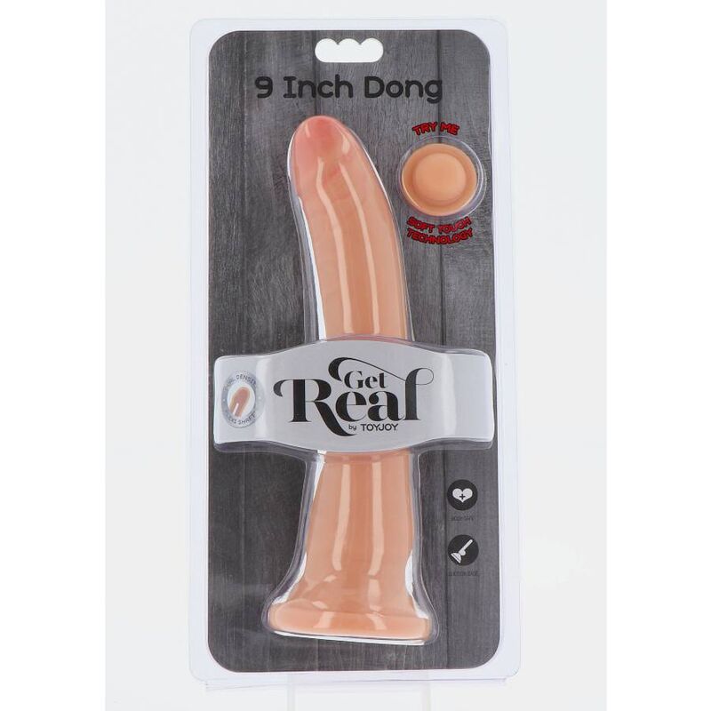 GET REAL - DONG MET DUBBELE DICHTHEID 20,5 CM HUIDKLEUR