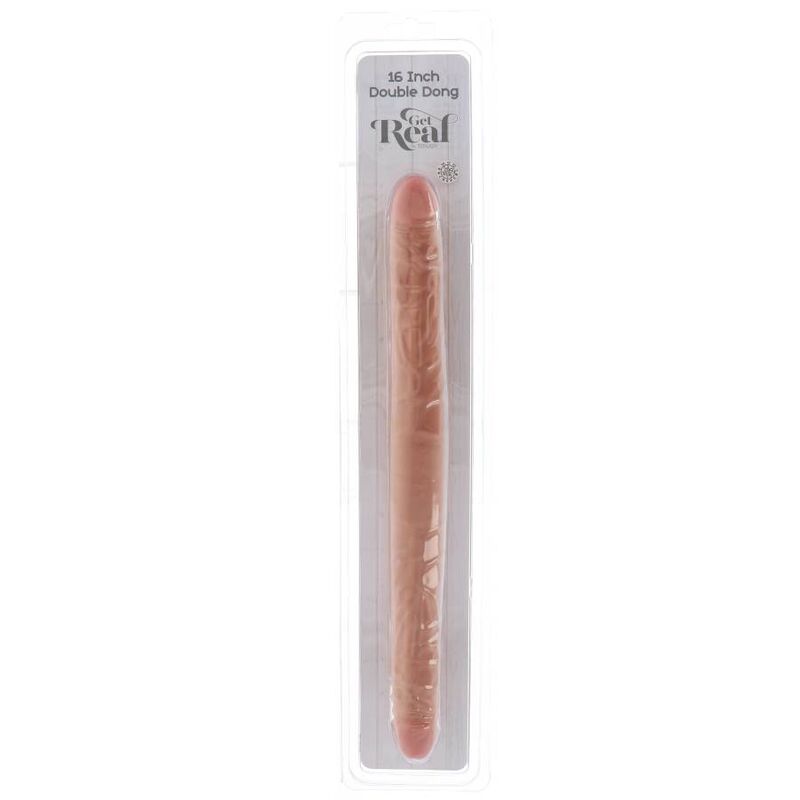 GET REAL - DUBBELE DONG 40 CM HUIDKLEUR