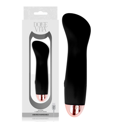 DOLCE VITA - OPLAADBARE VIBRATOR ONE ZWART 7 SNELHEDEN