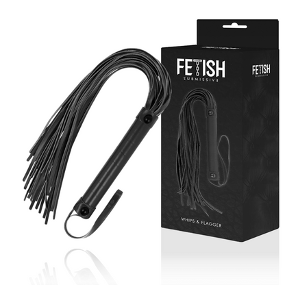 FETISH SUBMISSIVE - Leren zweep van veganistisch leer