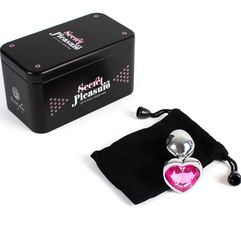 SECRETPLAY - METALEN BUTTPLUG FUCHSIAROZE HART KLEIN FORMAAT 7 CM