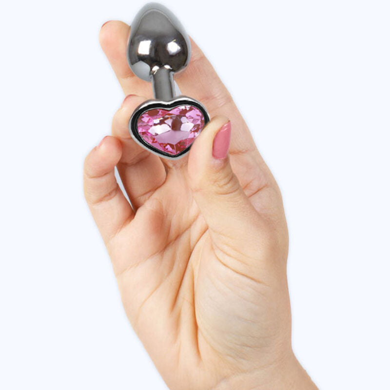 SECRETPLAY - METALEN BUTTPLUG FUCHSIAROZE HART KLEIN FORMAAT 7 CM